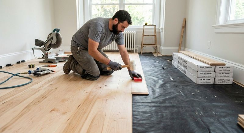 Birch Floor Installation in Overland Park, KS