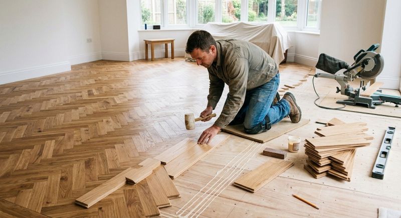 Birch Floor Installation in Overland Park, KS