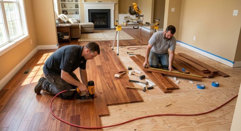Cherry Floor Installation in Belton, MO