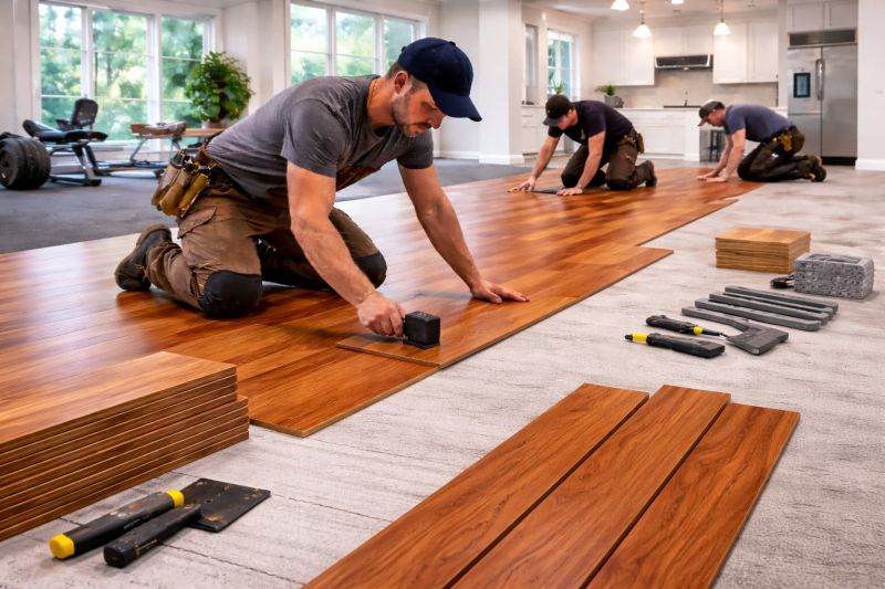 Cherry Floor Installation in Mission, KS