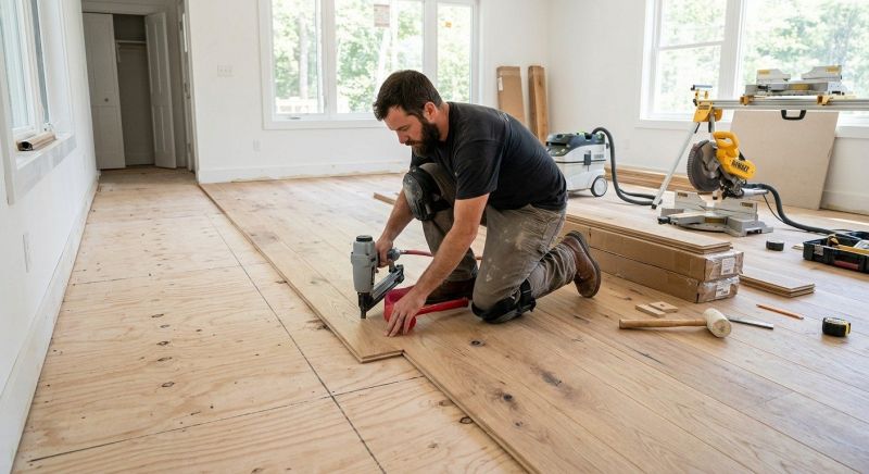Oak Floor Installation in Mission, KS