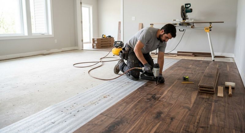 Walnut Flooring Installation in Overland Park, KS