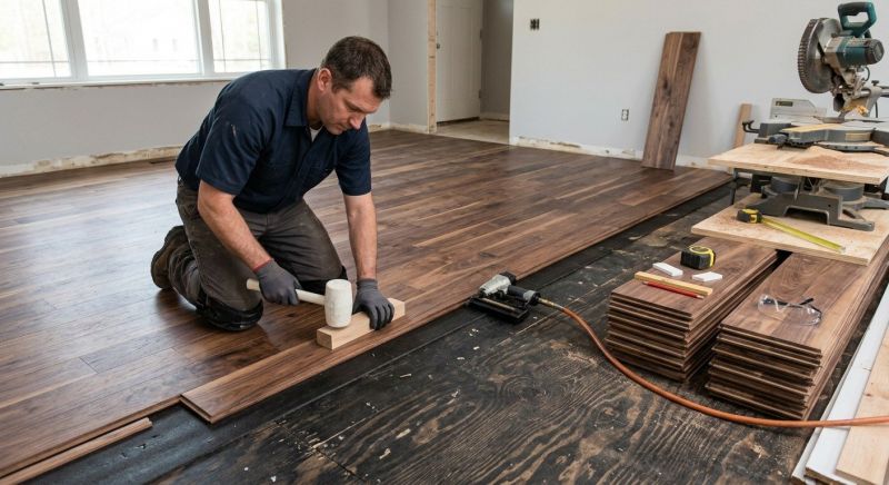 Walnut Flooring Installation in Overland Park, KS